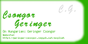 csongor geringer business card